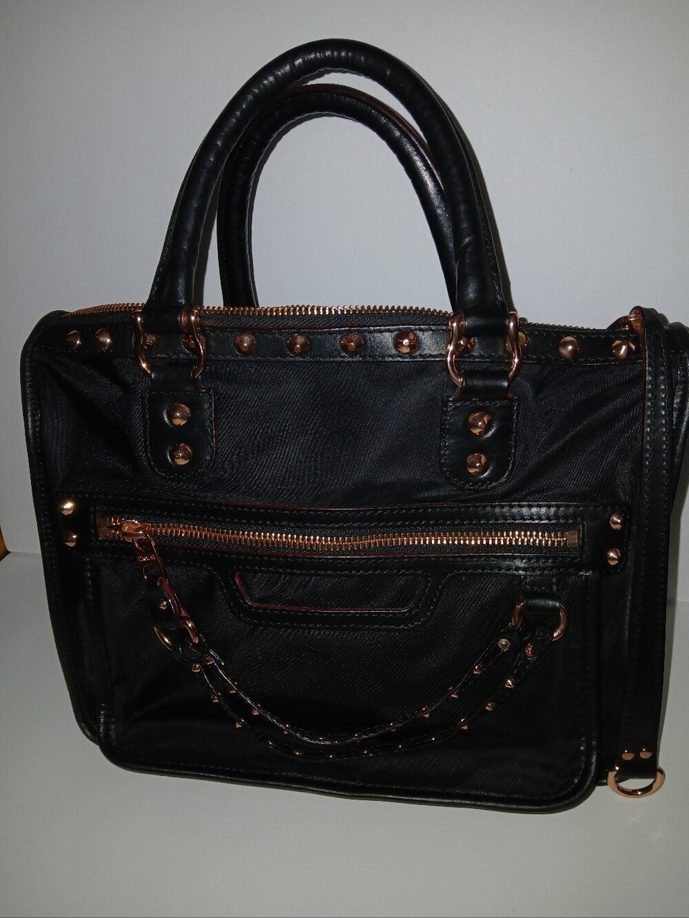 MZ Wallace Studded Britt Crossbody Tote W/pouch